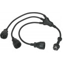 Разклонител троен гумиран 0.6м. Octopus IP44 Legrand 50377